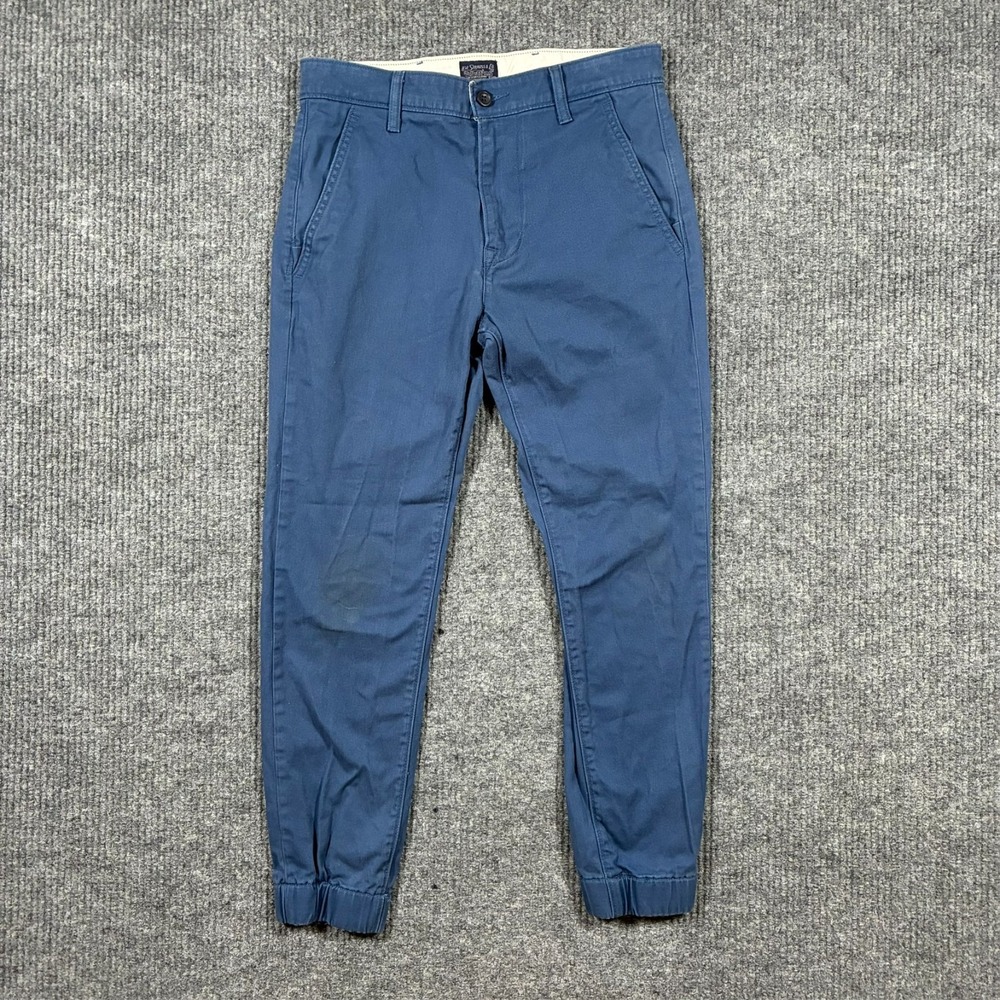 Levi's Mens Jogger Pants Size 29x30 Blue Slim Tapered Elastic Cuff Stretch Chino